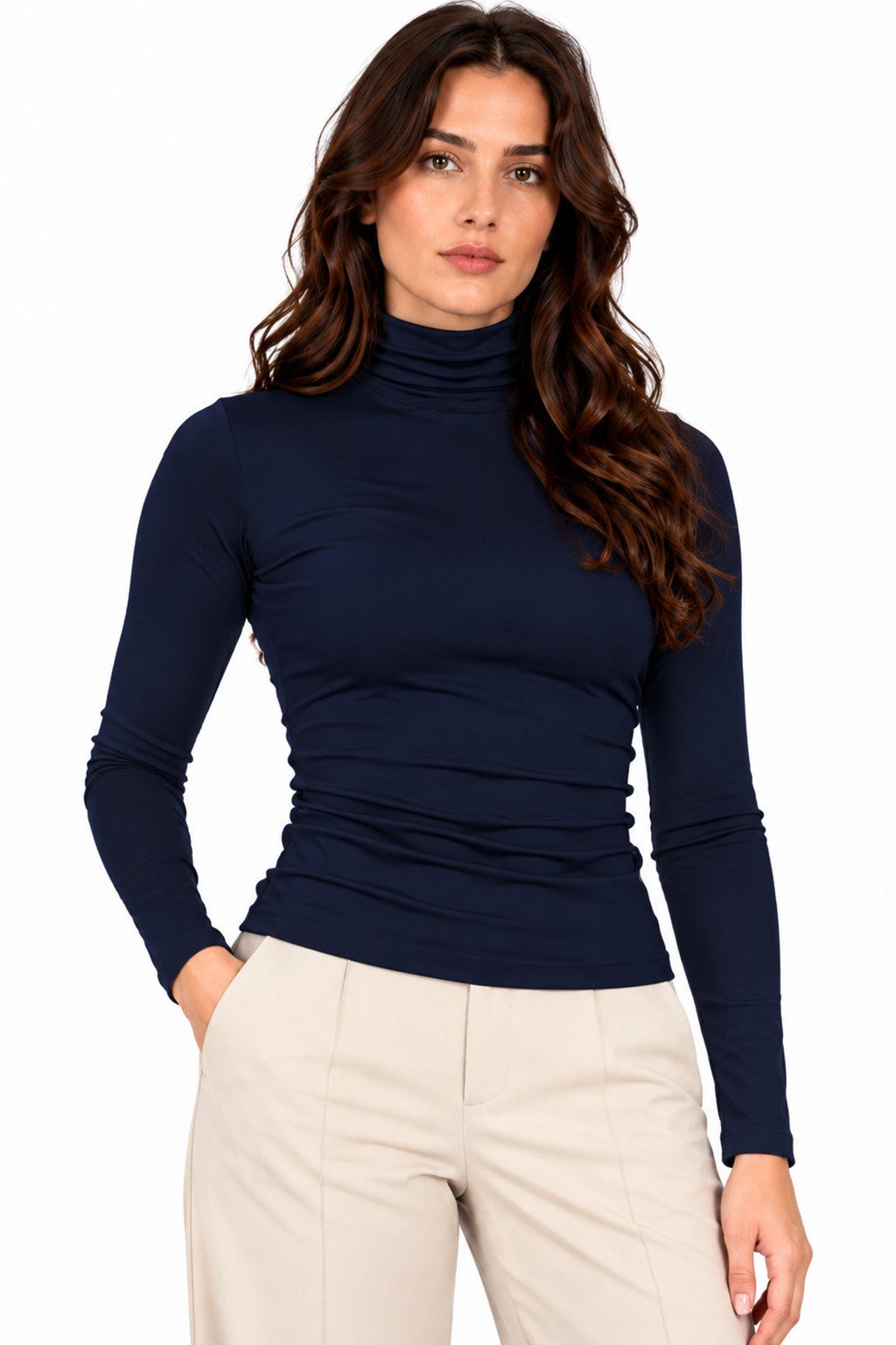 Mellice Rollkragenshirt Damen Langarm Rollkragen Shirt