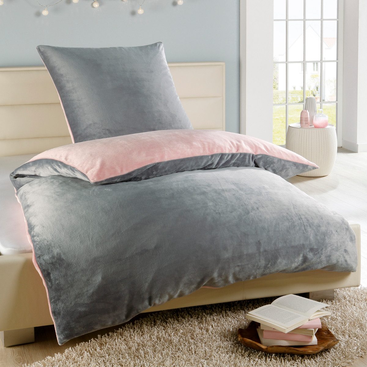 Malika Wendebettwäsche 200x200 + 2x 80x80 cm Cashmere Touch Bettwäsche, atm günstig online kaufen
