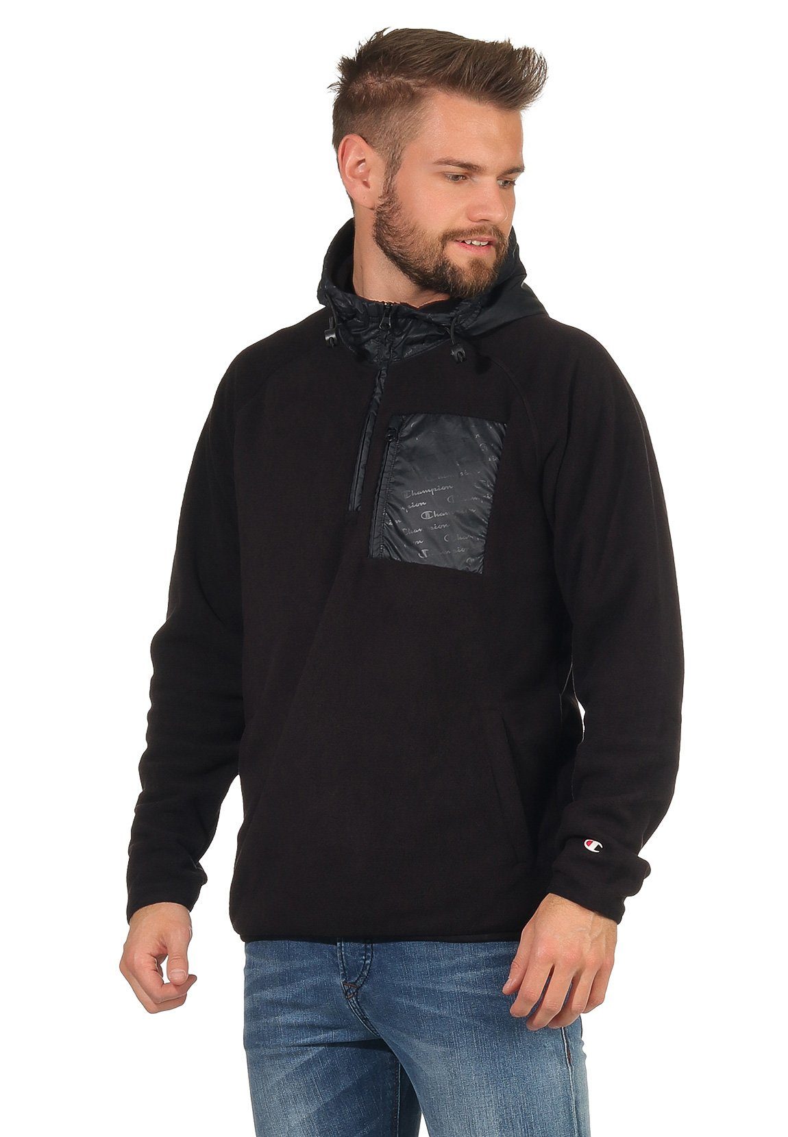 Champion Sweater Champion 214770 Herren Schwarz Zipper KK001 NBK/NBK/ALLOVER F20