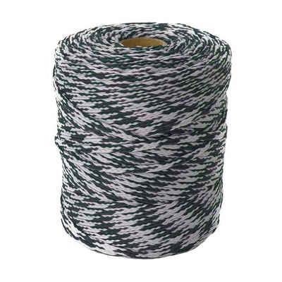 maDDma 100m Polyester-Schnur Kordel 4mm, mehrfarbig, verschiedene Farben Seil, schwarz/grau
