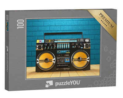 puzzleYOU Puzzle Digitale Kunst: Musikkassettenspieler mit Rekorder, 100 Puzzleteile, puzzleYOU-Kollektionen Nostalgie