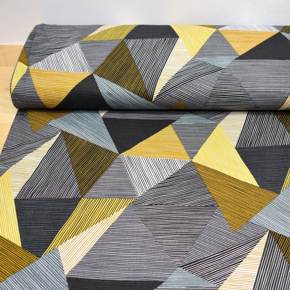 Thumbnail - MAGAM-Stoffe Stoff "Helsinki", Baumwollstoff Dreiecke Muster Kinder ÖKO-TEX Meterware ab 50cm