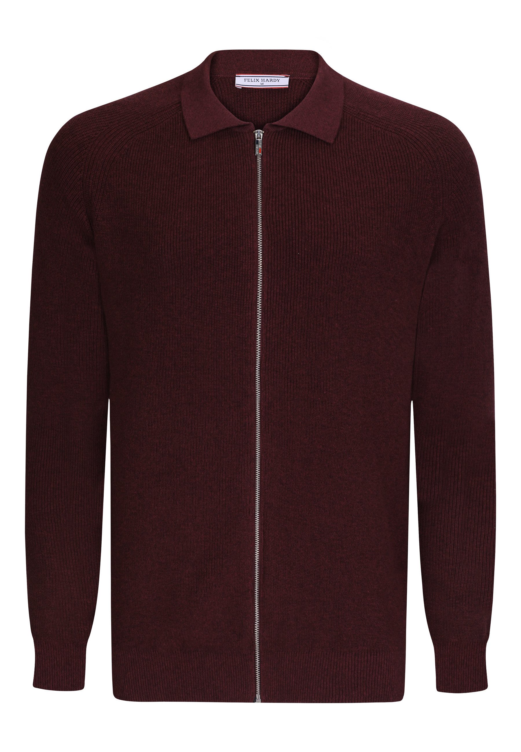 Felix Hardy Strickjacke Strickjacke mit durchgehendem Reißverschluss