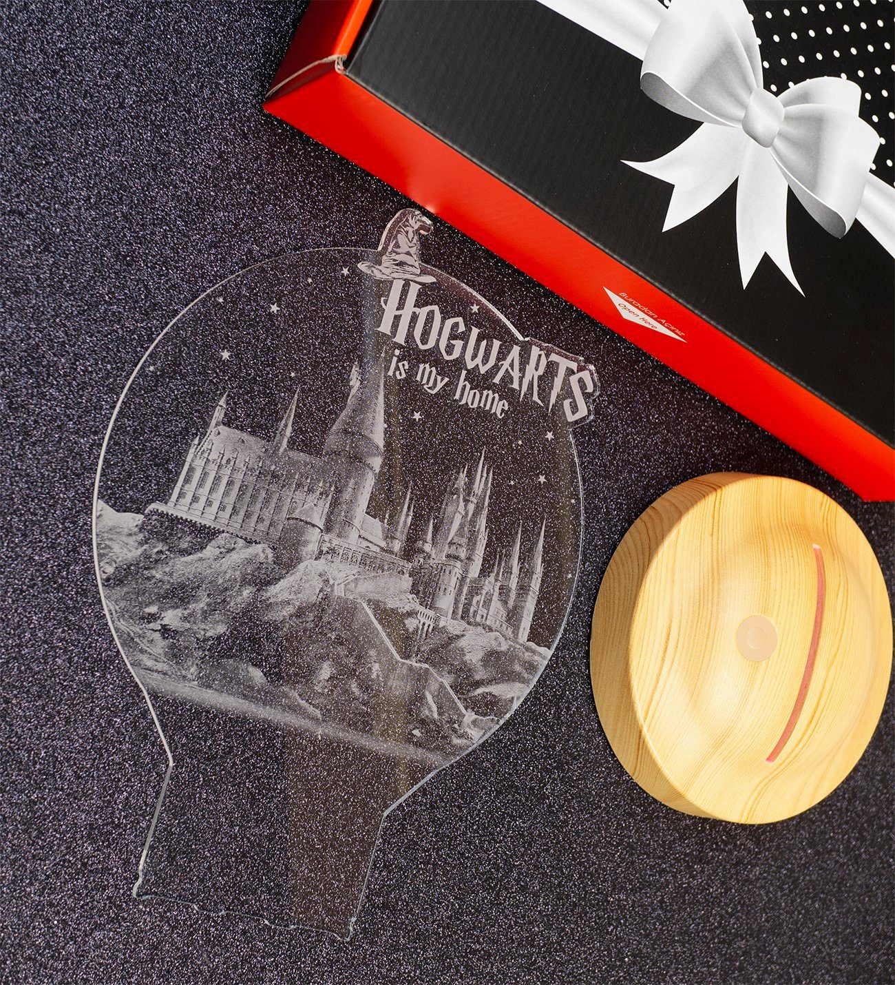 Geschenkelampe LED Nachttischlampe Hogwarts Harry Potter 3D mehrfarbiges Nachtlicht Geschenke für Kinder, Leuchte 7 Farben fest integriert, Geburtstagsgeschenk für Freunde, Mädchen, Junge, HP Fans, Kollegen