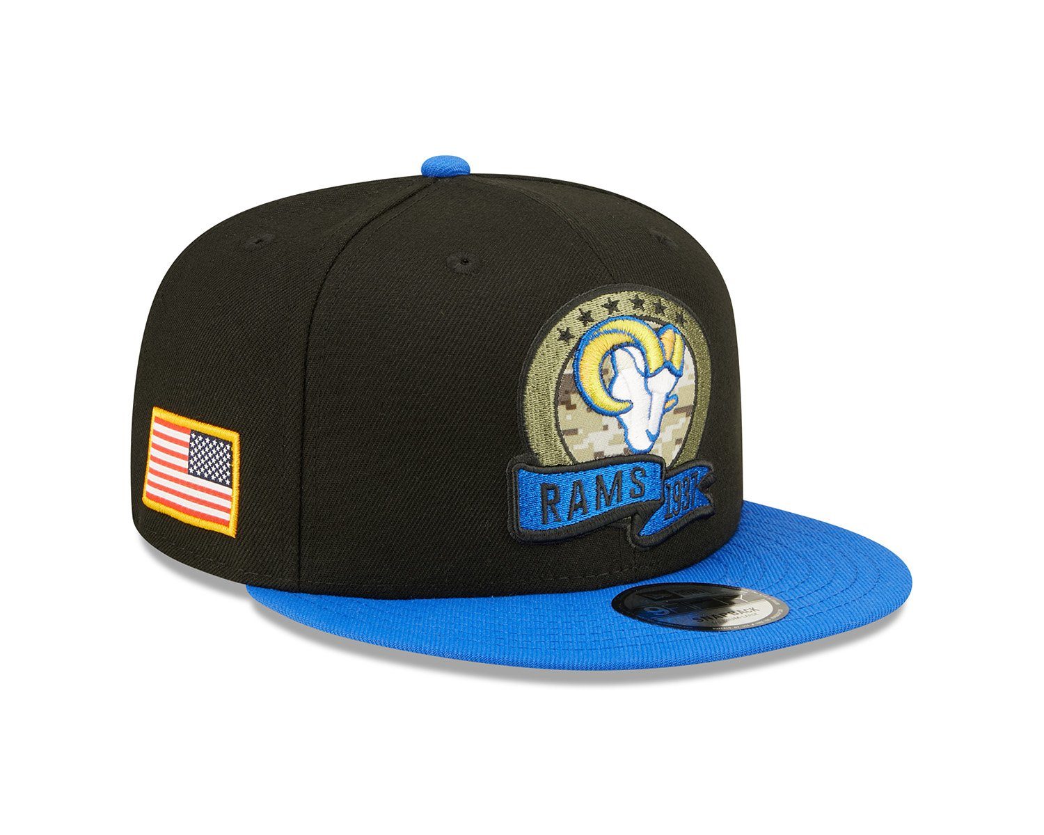 New Era Snapback Cap 9FIFTY NFL22 Salute To Service Los Angeles Rams S/M (1-St., kein Set)
