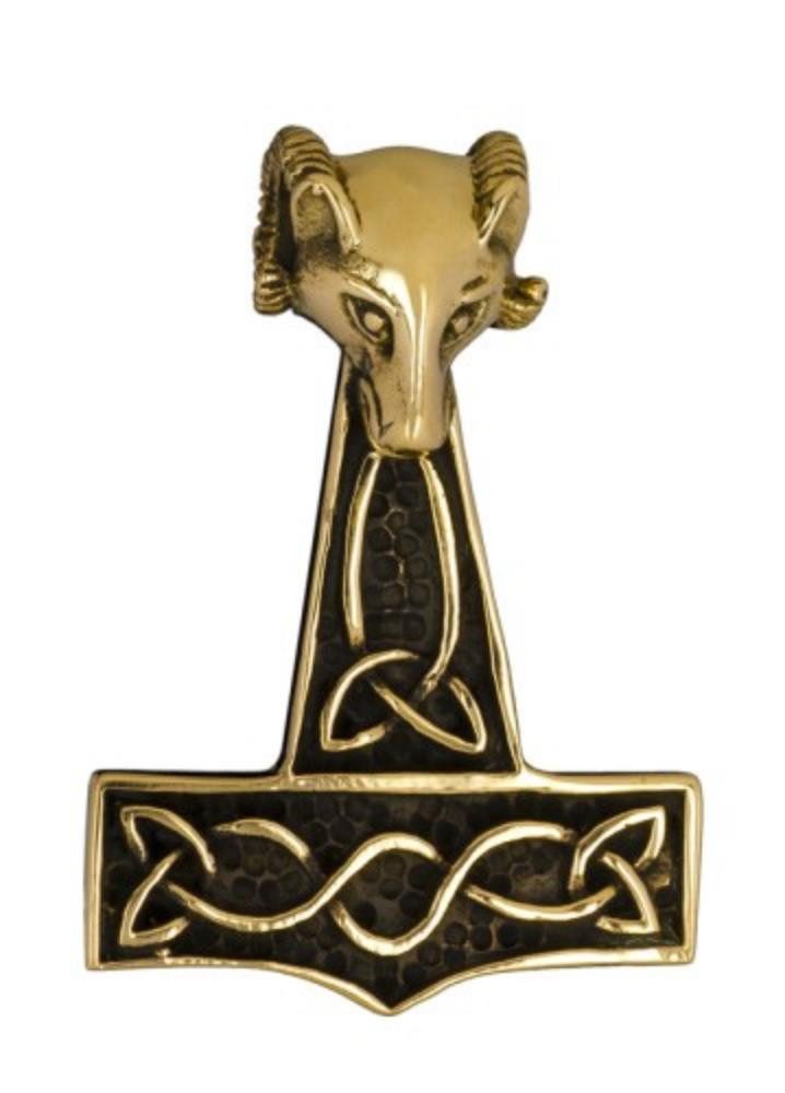 Amulett Thors Hammer: Thorhammer Amulett Anhänger Bronze