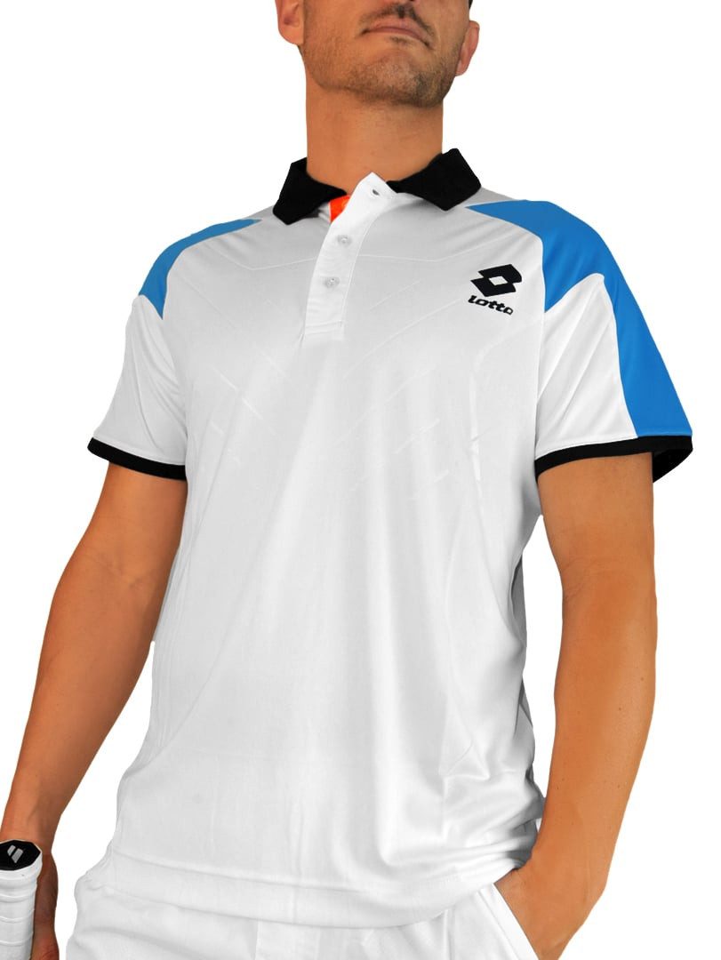 Lotto Poloshirt Matrix Tech weiss/blau Herren