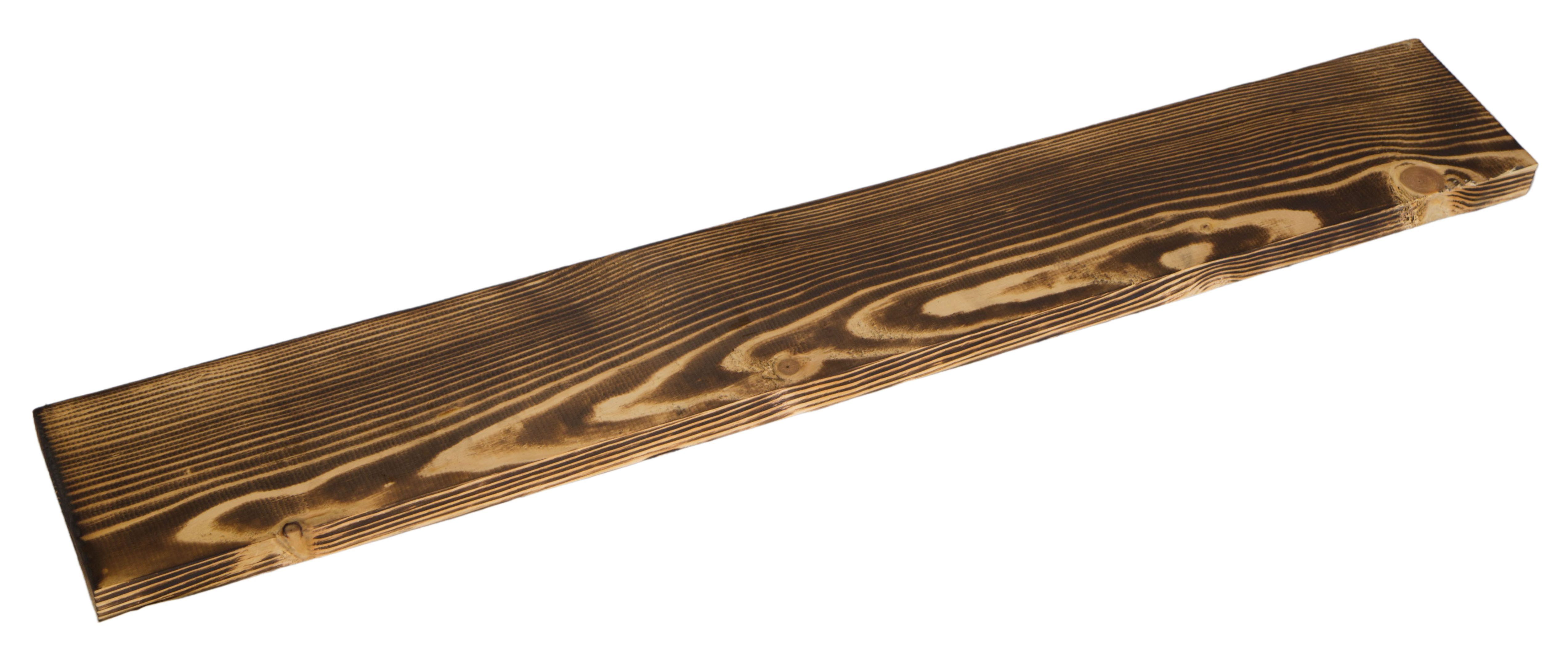 Kistenkolli Altes Land Allzweckkiste neue grosse Holzplanke geflammt 100cm x 14,5cm Holzstärke 2cm aus (Spar-Set, 1er Set)
