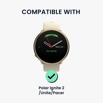 kwmobile Uhrenarmband Ersatzarmband für Polar Ignite 2 / Unite / Pacer Armband, Fitnesstracker Band aus Silikon - Carbon Print Band für Smartwatch