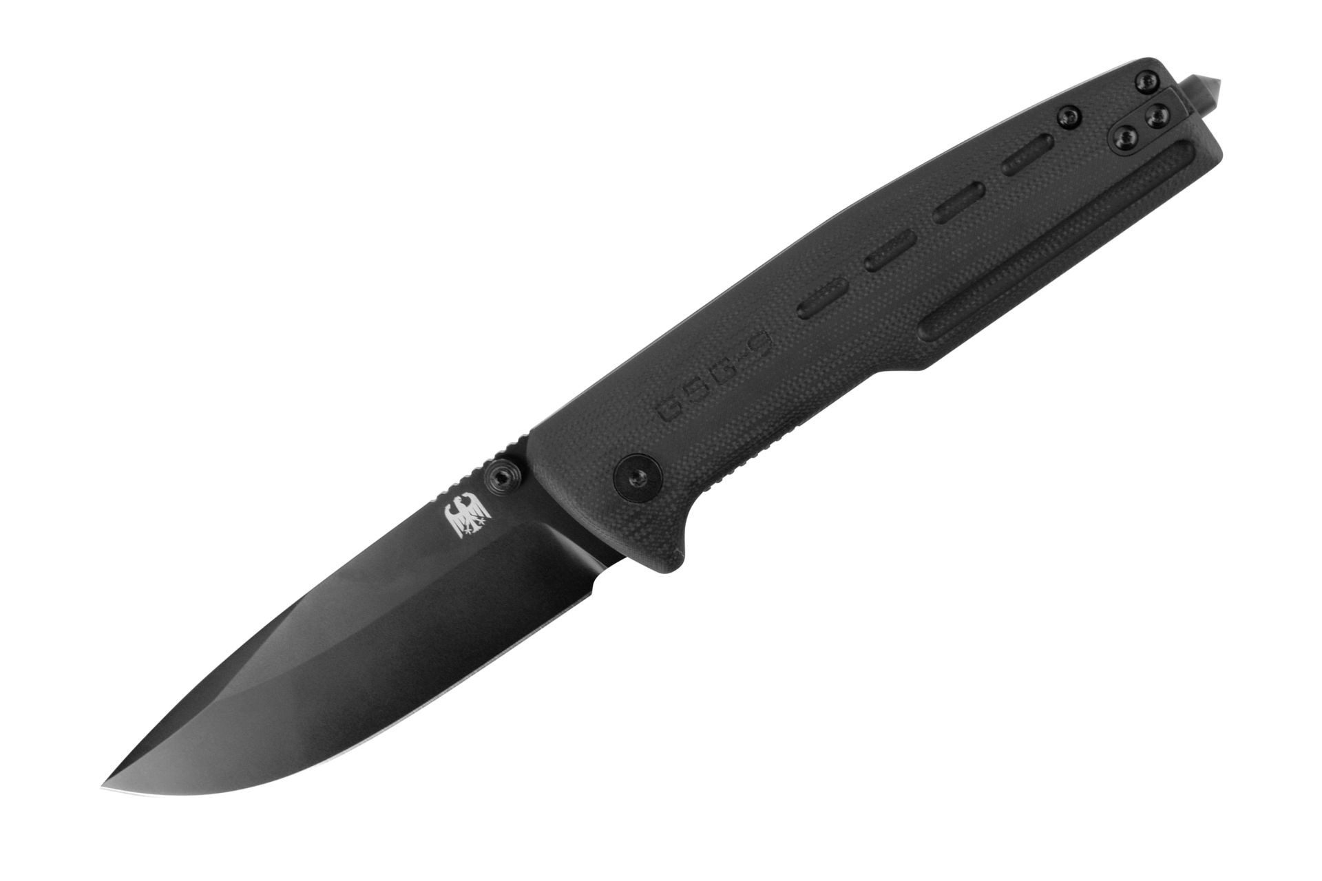 GSG-9 Taschenmesser GSG-9 EM1, Einhandmesser, D2 Stahl, schwarz, (2 St), Einhandöffnung