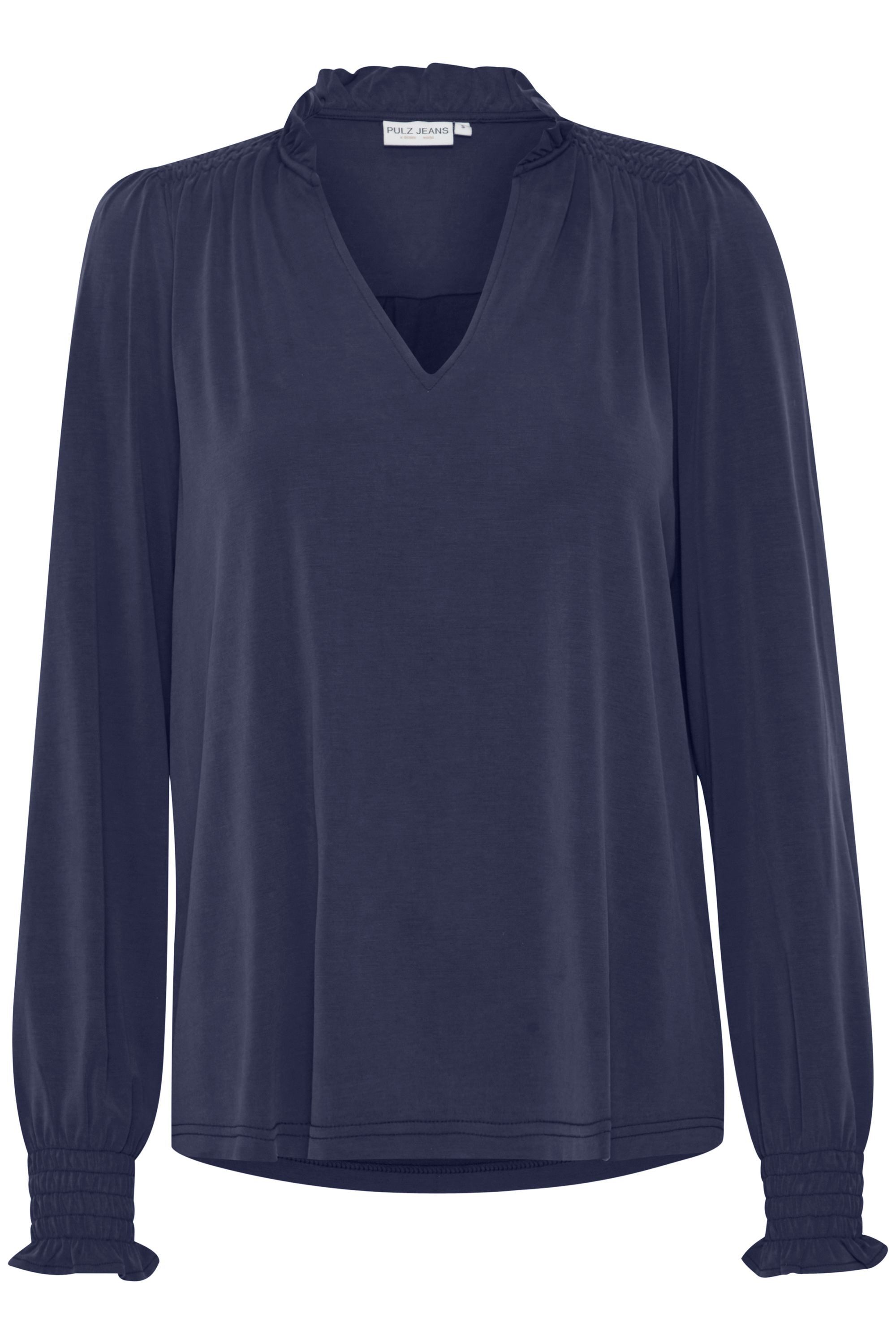 Pulz Jeans Langarmbluse PZLIPPA VNeck Blouse günstig online kaufen