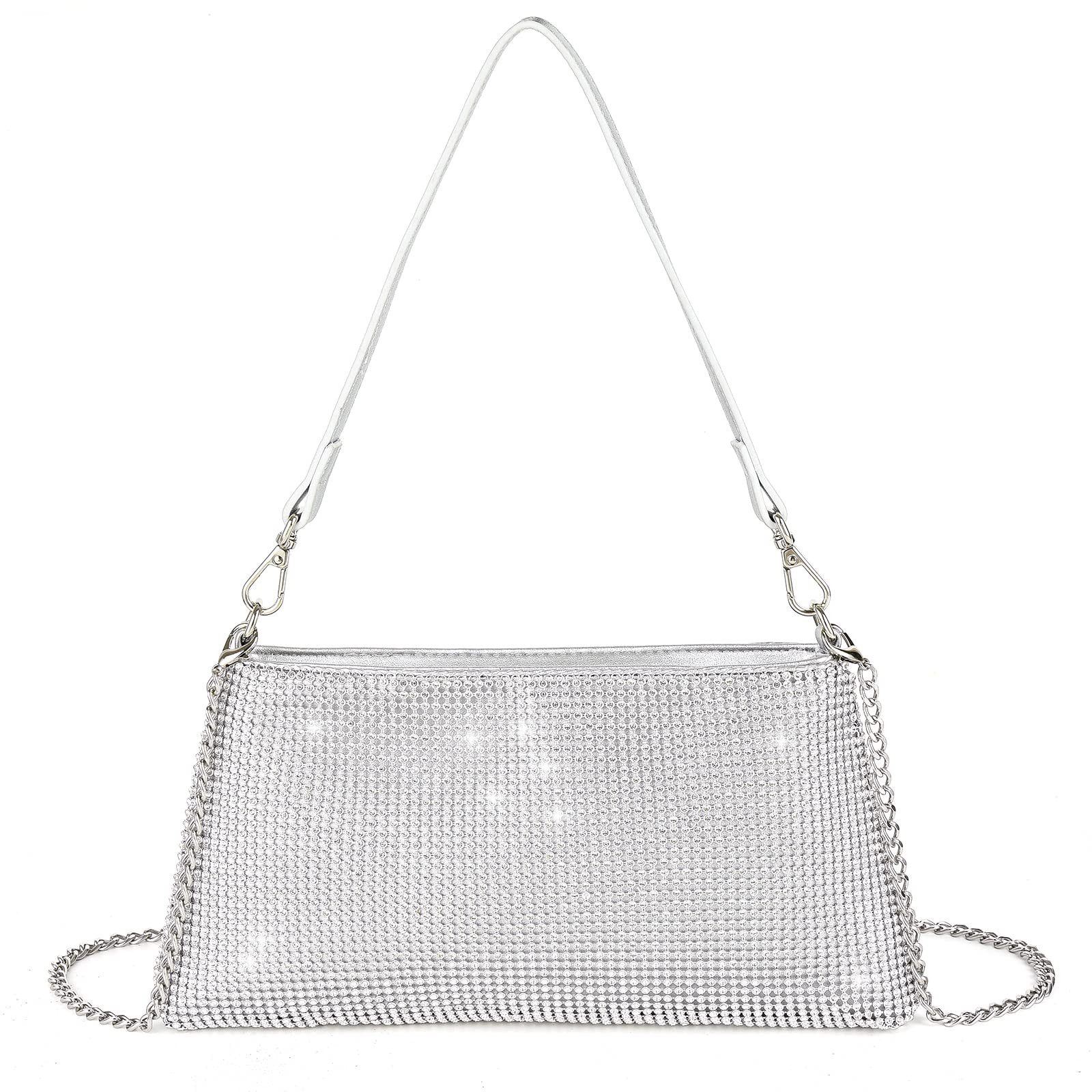 nsihing Clutch Damen Clutch Elegante Brauttasche Diamant Handtasche Hochzeit, Abendtasche Klatsch Tasche Cluthes