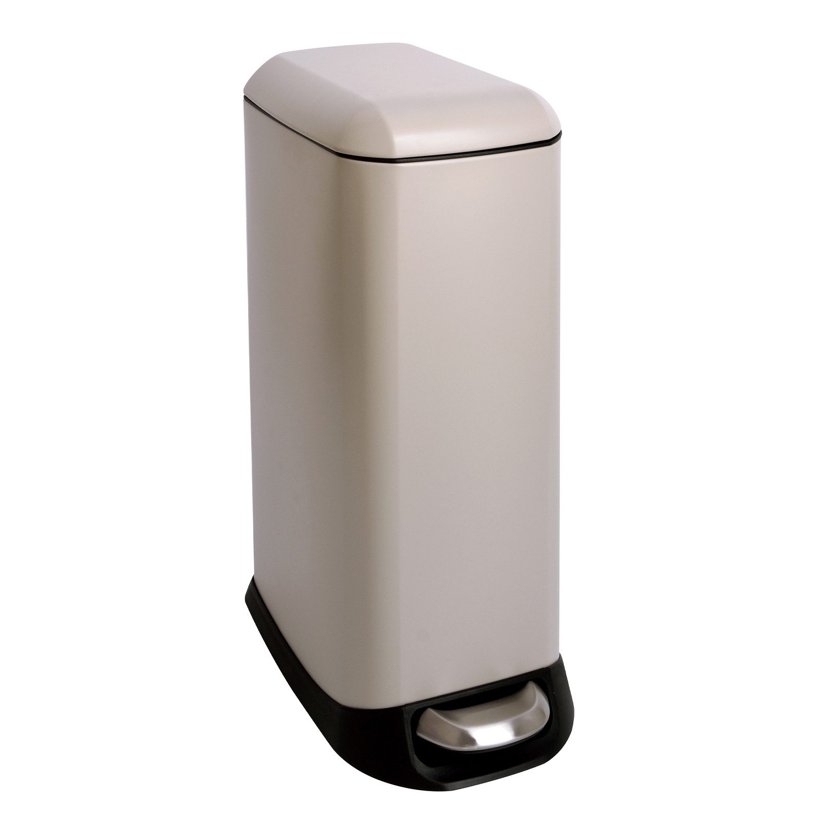 SVITA Mülleimer TS20, Fußpedal, herausnehmbarer Inneneimer, 20L, Stahl, Taupe