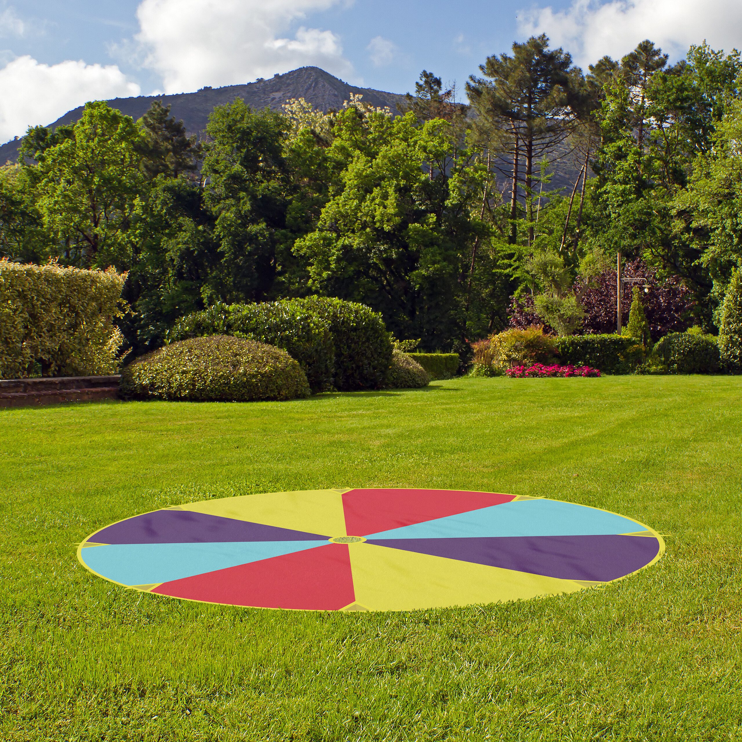 relaxdays Spielzeug-Gartenset Schwungtuch Ø 2 m, (1-tlg) günstig online kaufen