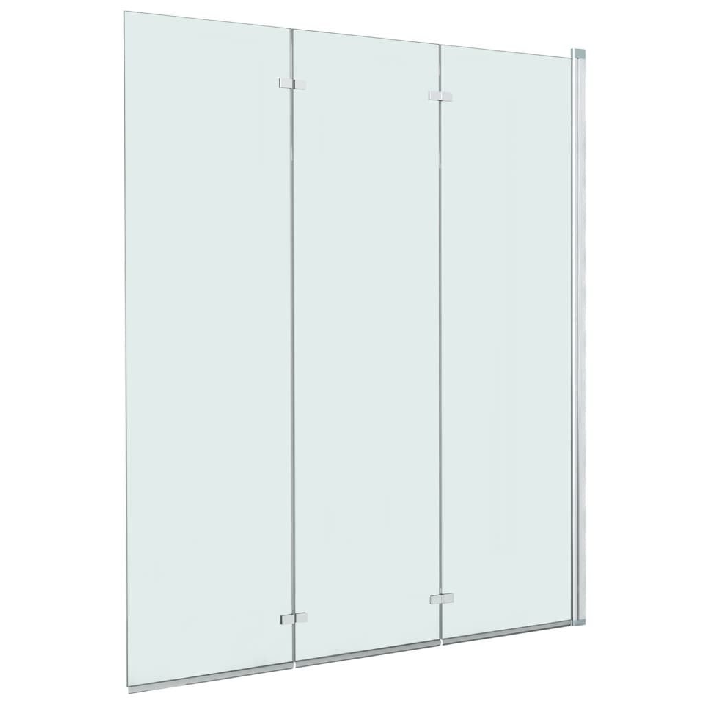vidaXL Duschwand Faltbare Duschkabine 3 Paneele ESG 130 x 138 cm