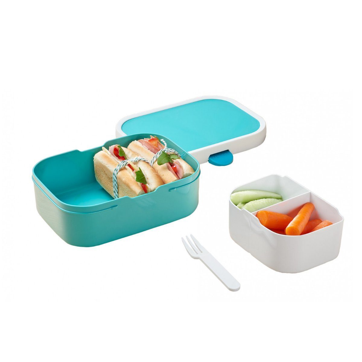 Einsatz Campus Bento (3-er - durch Mepal inkl. und Gabel, Brotdose Set), variabel Bentoeinsatz Mepal Lunchbox