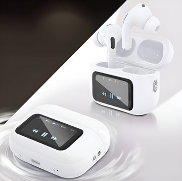 HIYORI Bluetooth-Ohrhörer mit Farb-Touchscreen Bluetooth-Kopfhörer (Intelligenter Geräuschunterdrückung, Kabellos Hi-Fi-Klangqualität)