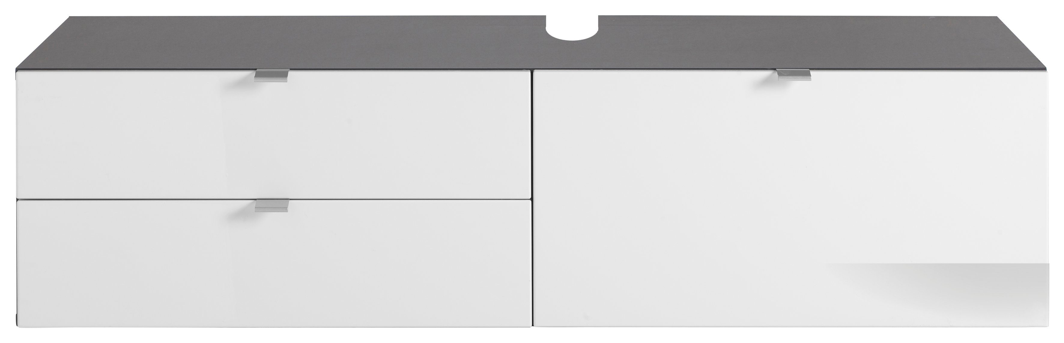 welltime Waschtisch Bardolino, Waschbeckenunterschrank in Weiß Hochglanz mit Soft-Close-Funktion. Reduzierter Preis € 249,99. Unverbindliche Preisempfehlung € 369,00