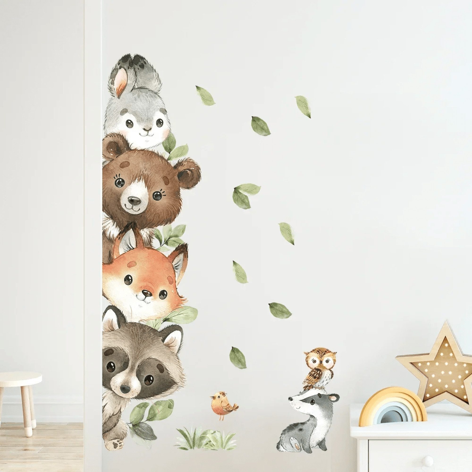 Montegoni Wandsticker Kinder Tier Wandaufkleber Dekoration günstig online kaufen