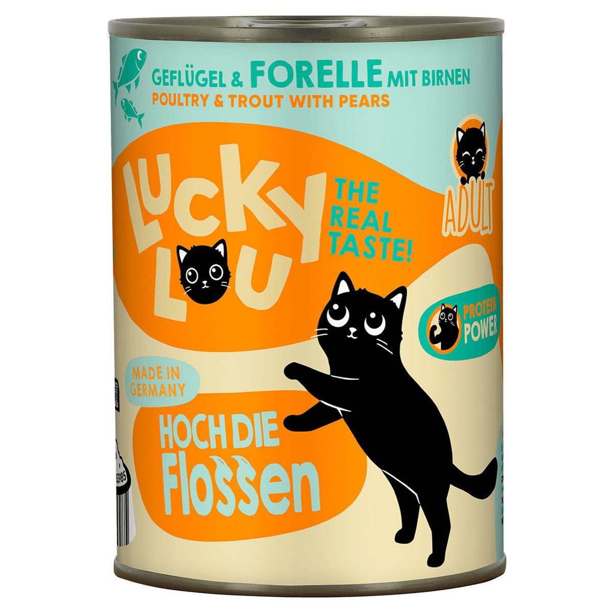 Lucky Lou Lifestage Adult Geflügel & Forelle 400 g, Nassfutter für: Katze
