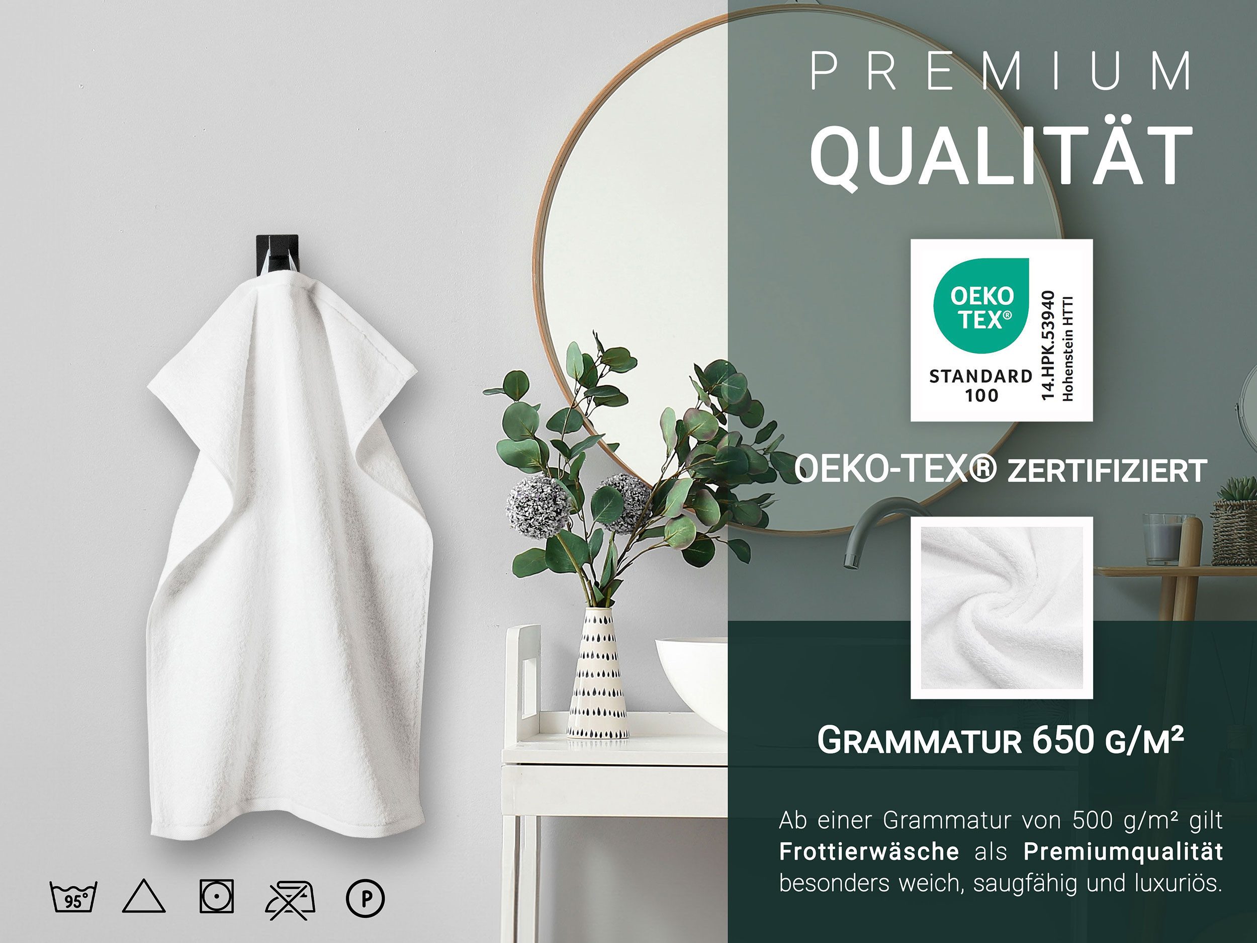 ZOLLNER Handtücher, Walkfrottier (4-St), 50 x günstig online kaufen
