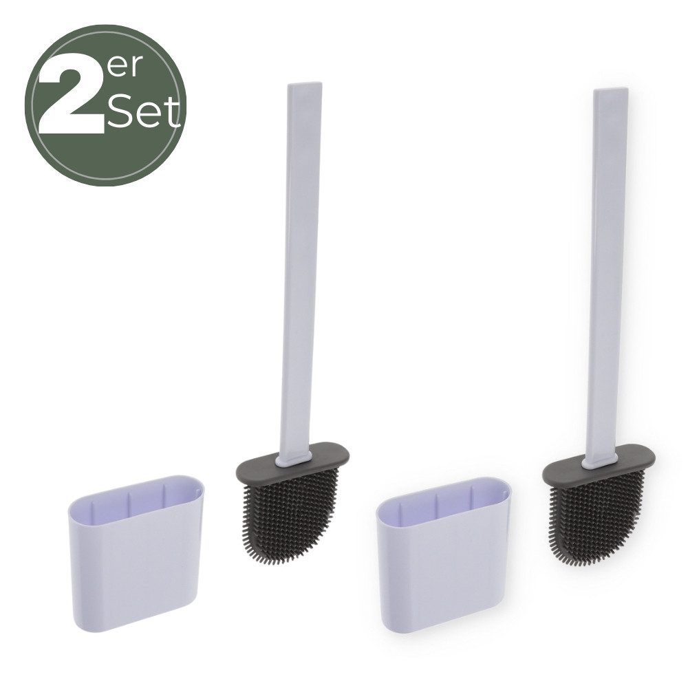 GarPet WC-Garnitur 2x Klobürste Silikon weiß günstig online kaufen