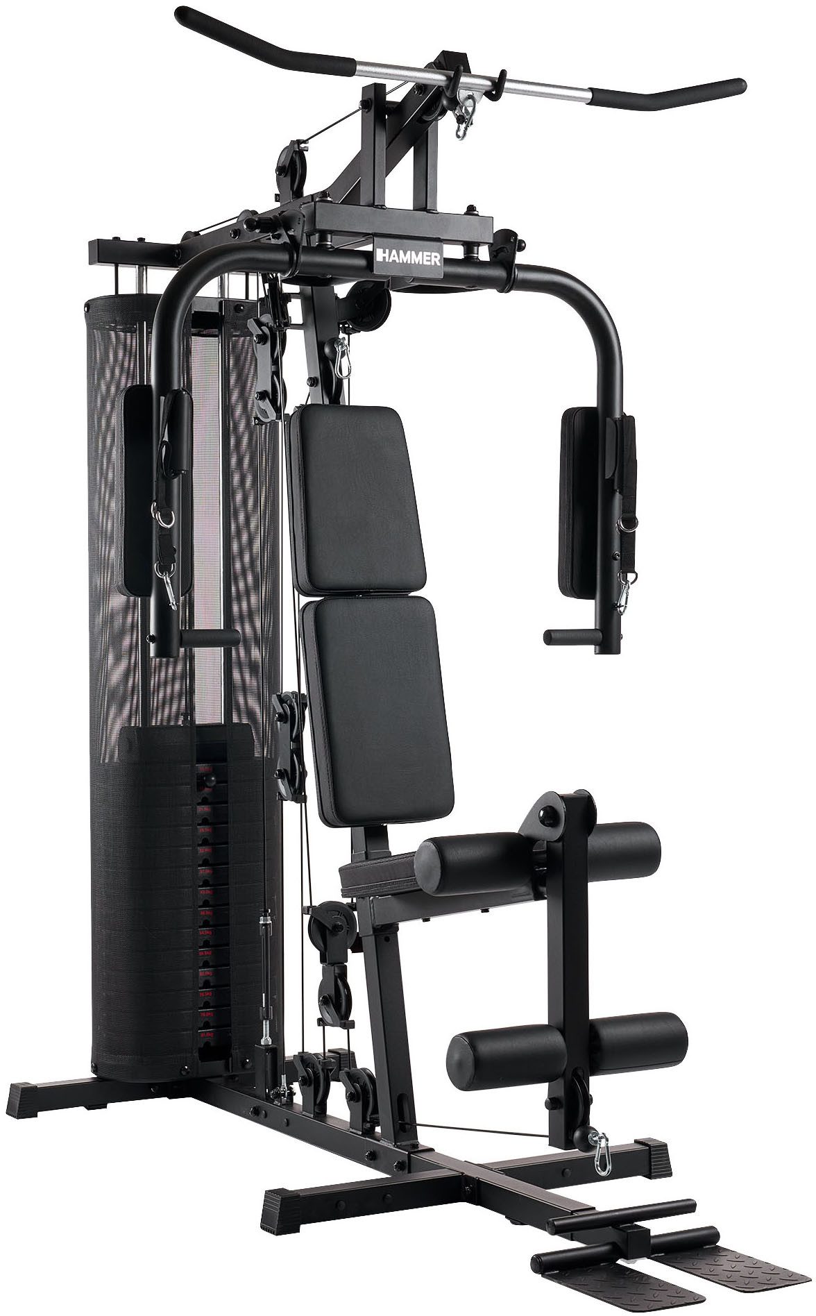 Finnlo by Hammer Kraftstation Autark 600, 16 Gewichtsblöcke (Butterflystange, Latzug, Ruderfunktion und mehr), max. Benutzergewicht 120 kg, max. Trainingsgewicht 80 kg