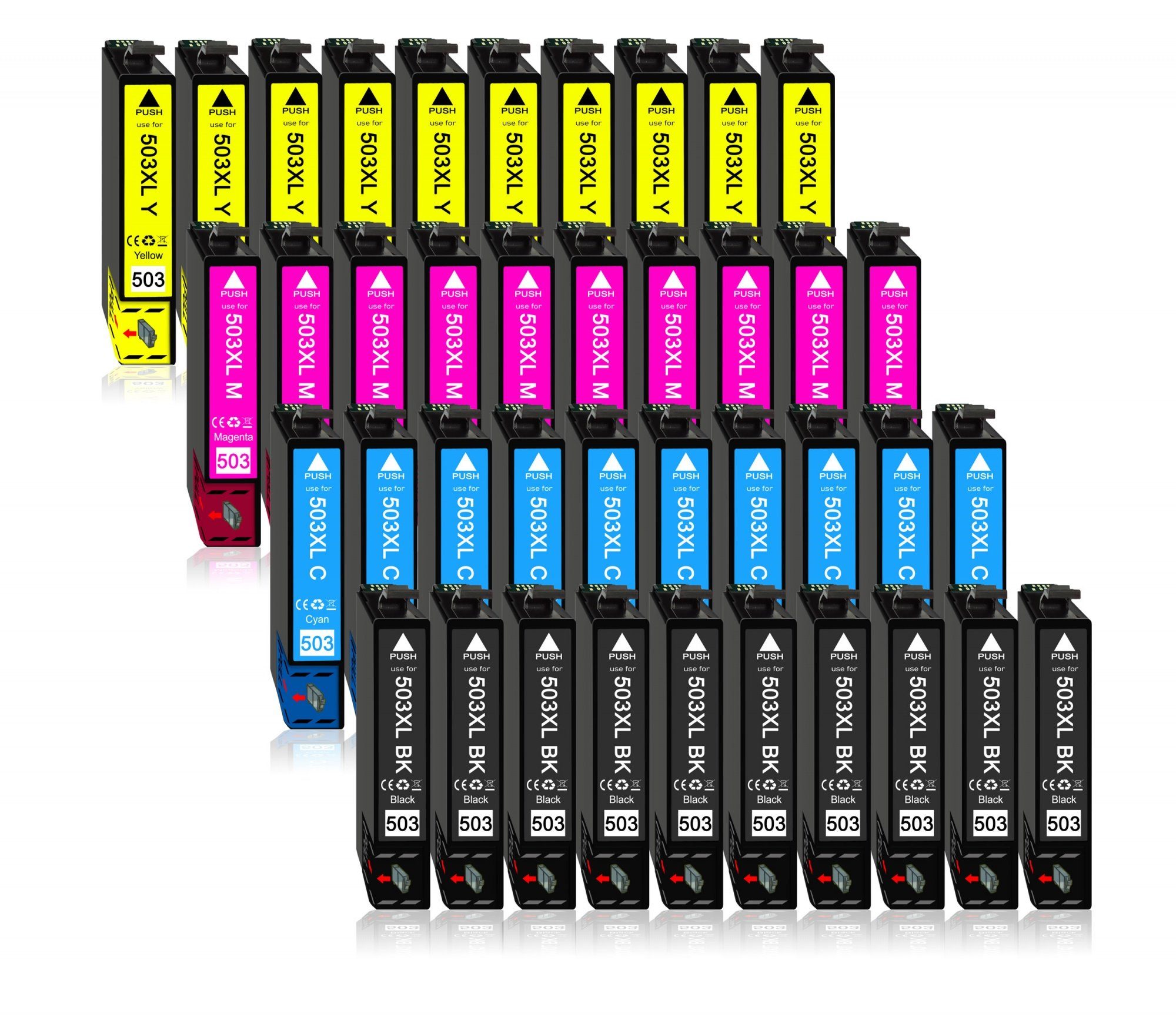Druckerparadies 40er Pack Druckerpatronen 503 503XL kompatibel mit Epson XP-5200 Tintenpatrone (40-tlg)