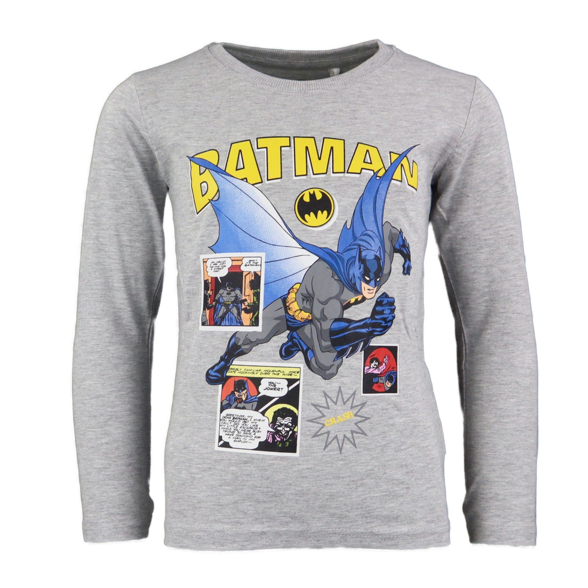 DC Comics Langarmshirt DC Batman Kinder Jungen langarm Shirt Gr. 104 bis 134