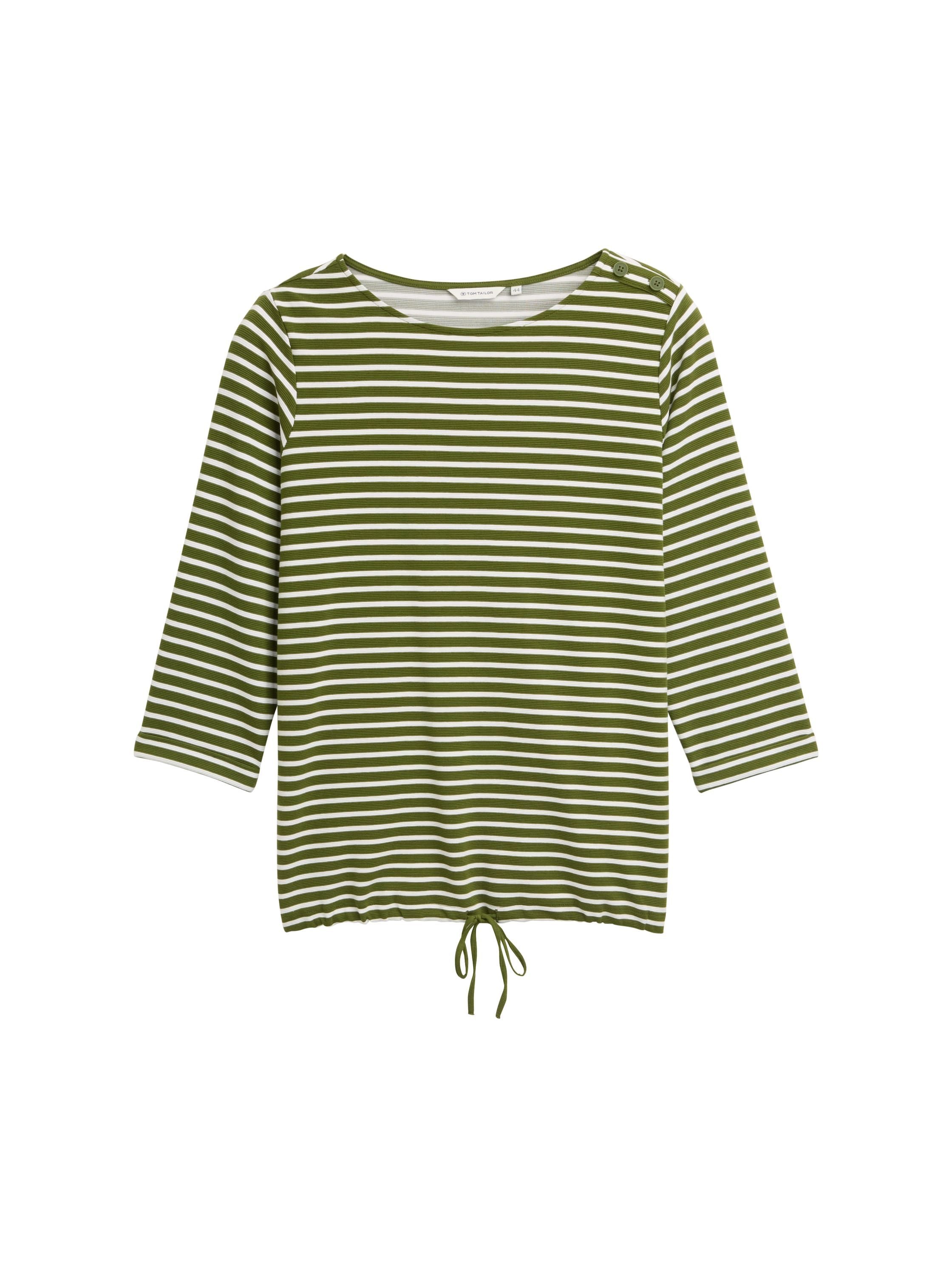 green offwhite tee stripe