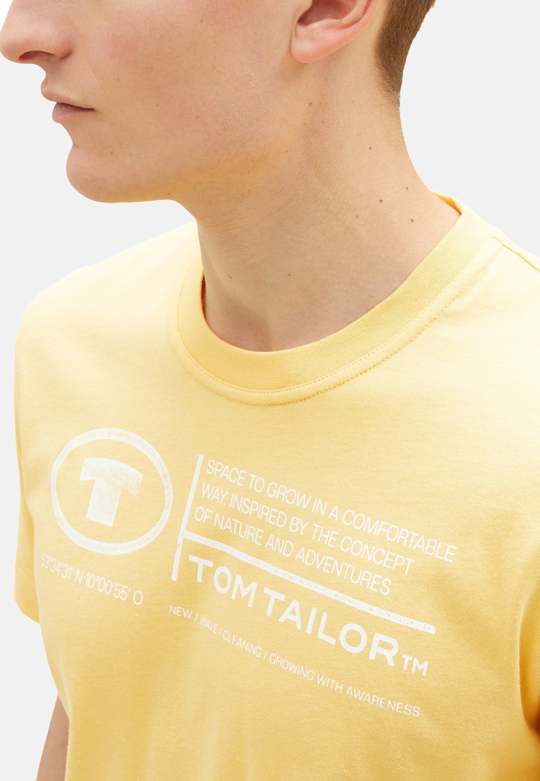 gelb Kurzarmshirt (1-tlg) TAILOR TOM T-Shirt T-Shirt