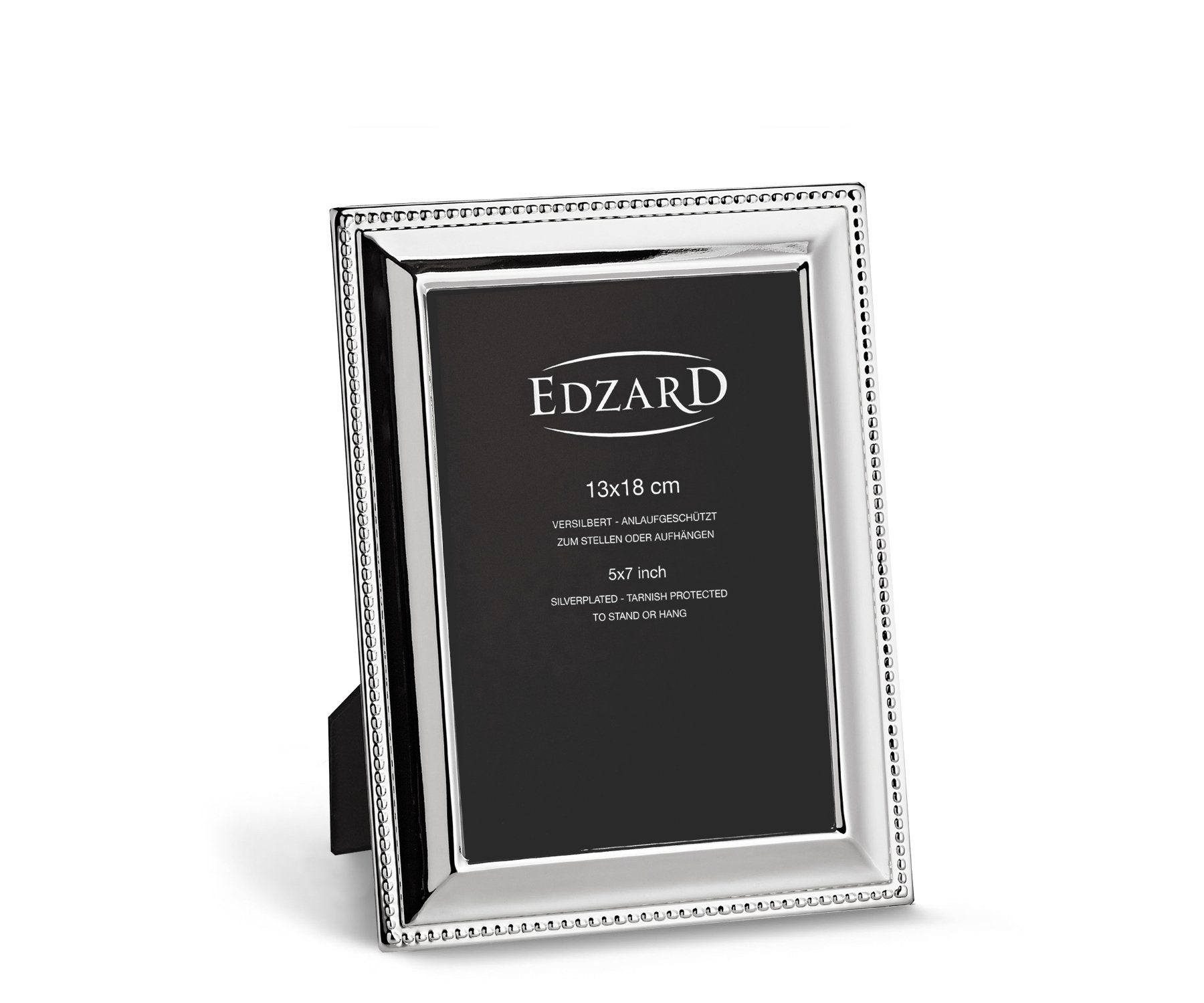 EDZARD Bilderrahmen Perla, Versilbert und anlaufgeschützt, für 13x18 cm Bilder - Fotorahmen