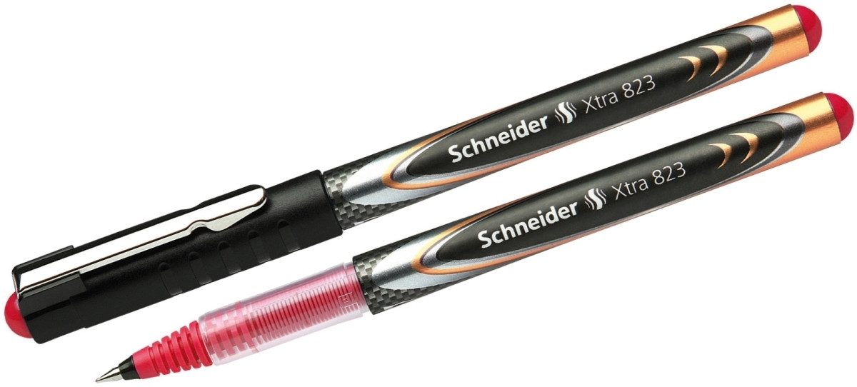 SCHNEIDER Tintenfeinschreiber Tintenkugelschreiber Xtra 823 0,3mm rot Packung mit 10 Stück
