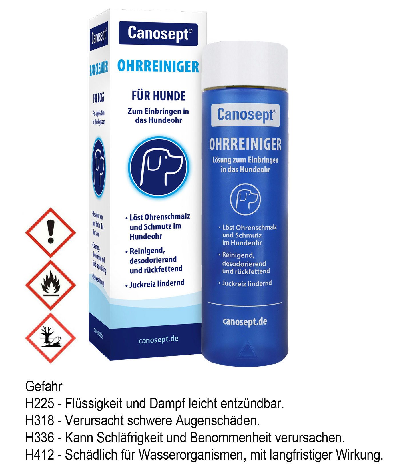 Fellpflege Canosept Ohrreiniger für Hunde 125 ml