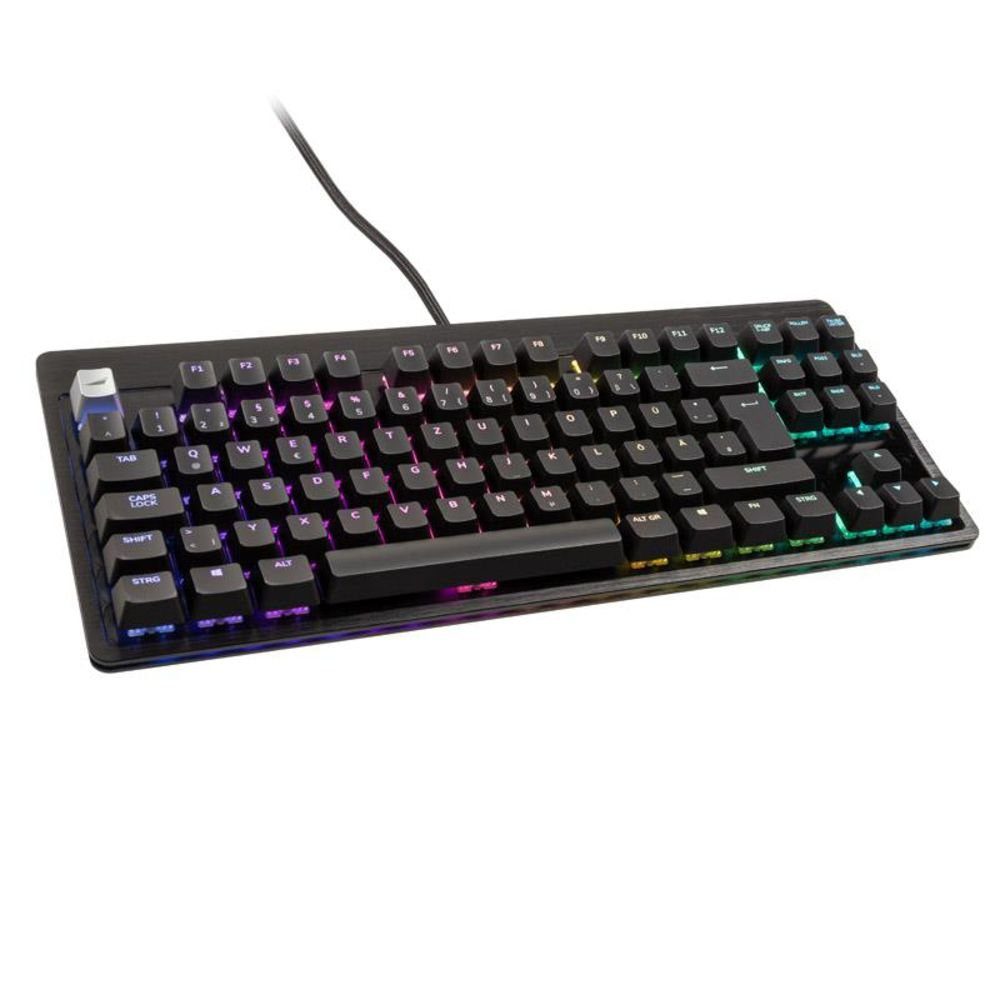 Mountain Everest Core TKL Tastatur MX Brown Gaming-Tastatur (ISO Deutsches Layout QWERTZ RGB-LED-Beleuchtung braun schwarz)
