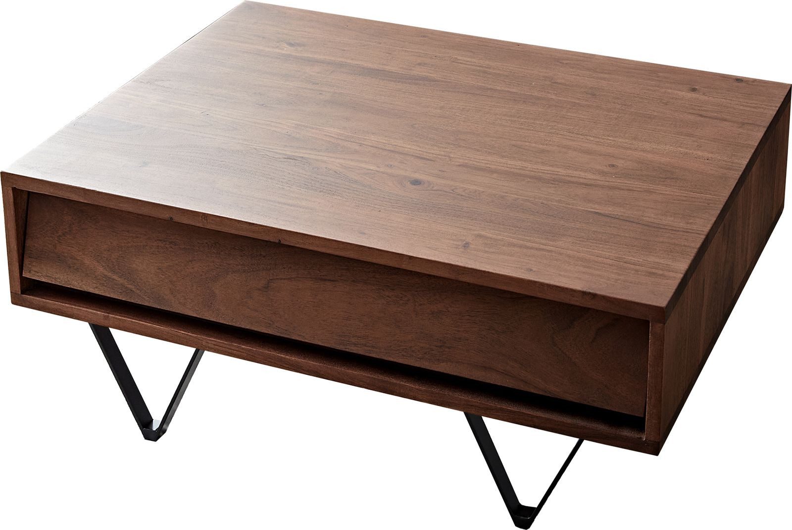 DELIFE Couchtisch Eloi, Akazie Braun 80x60 günstig online kaufen