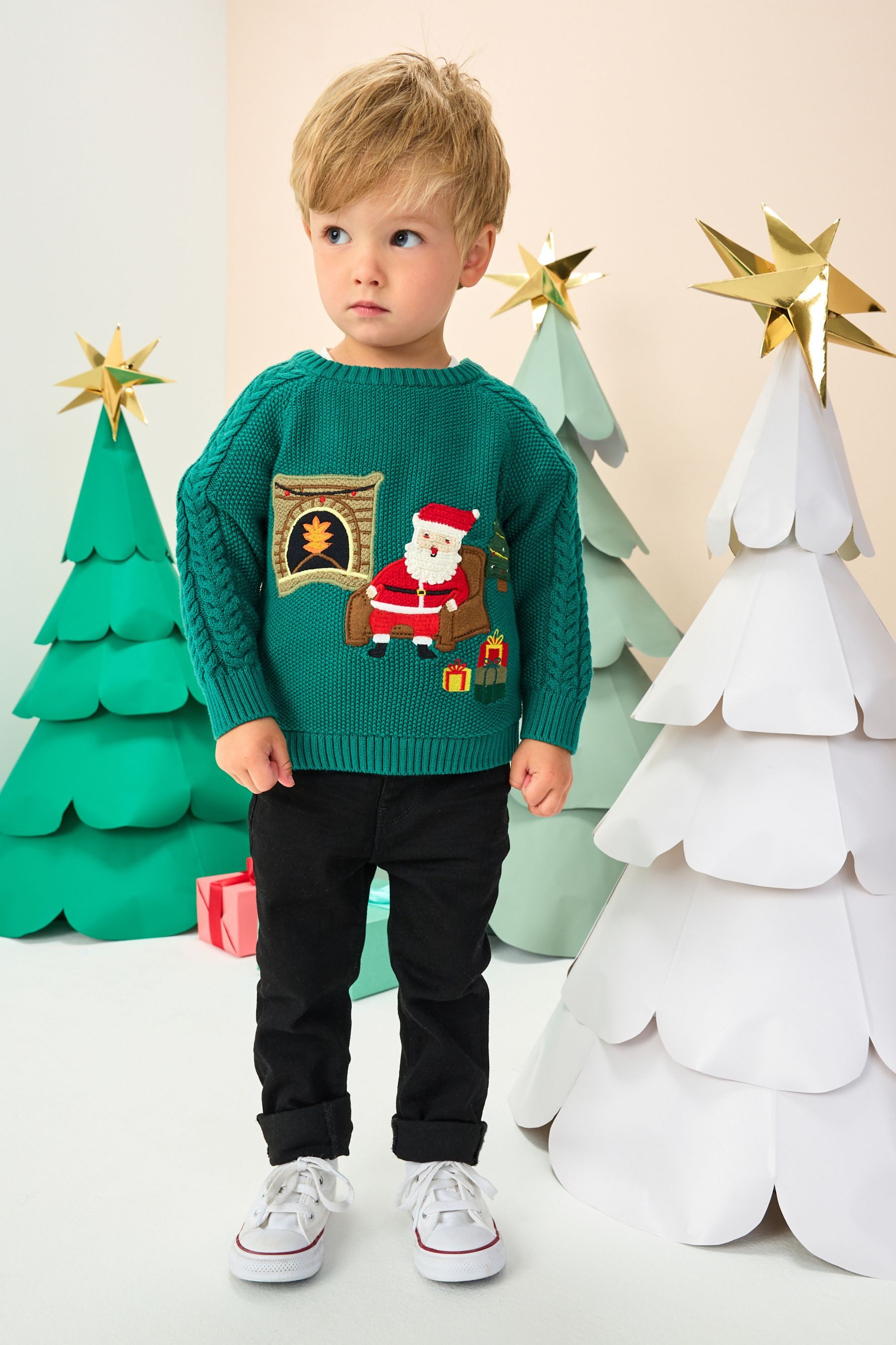 Next Weihnachtspullover Weihnachtlicher Strickpullover (1-tlg)