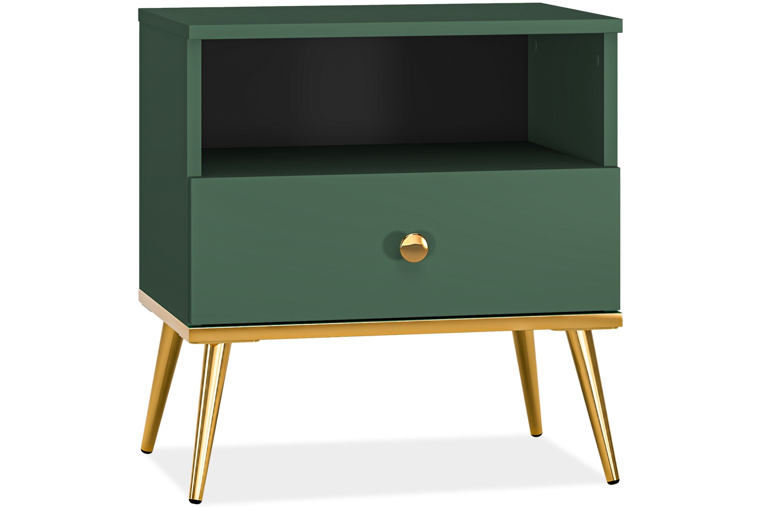 KONSIMO® Nachttisch ARICIA Nachttisch, hergestellt in der EU, Elegant, mit Stauraum