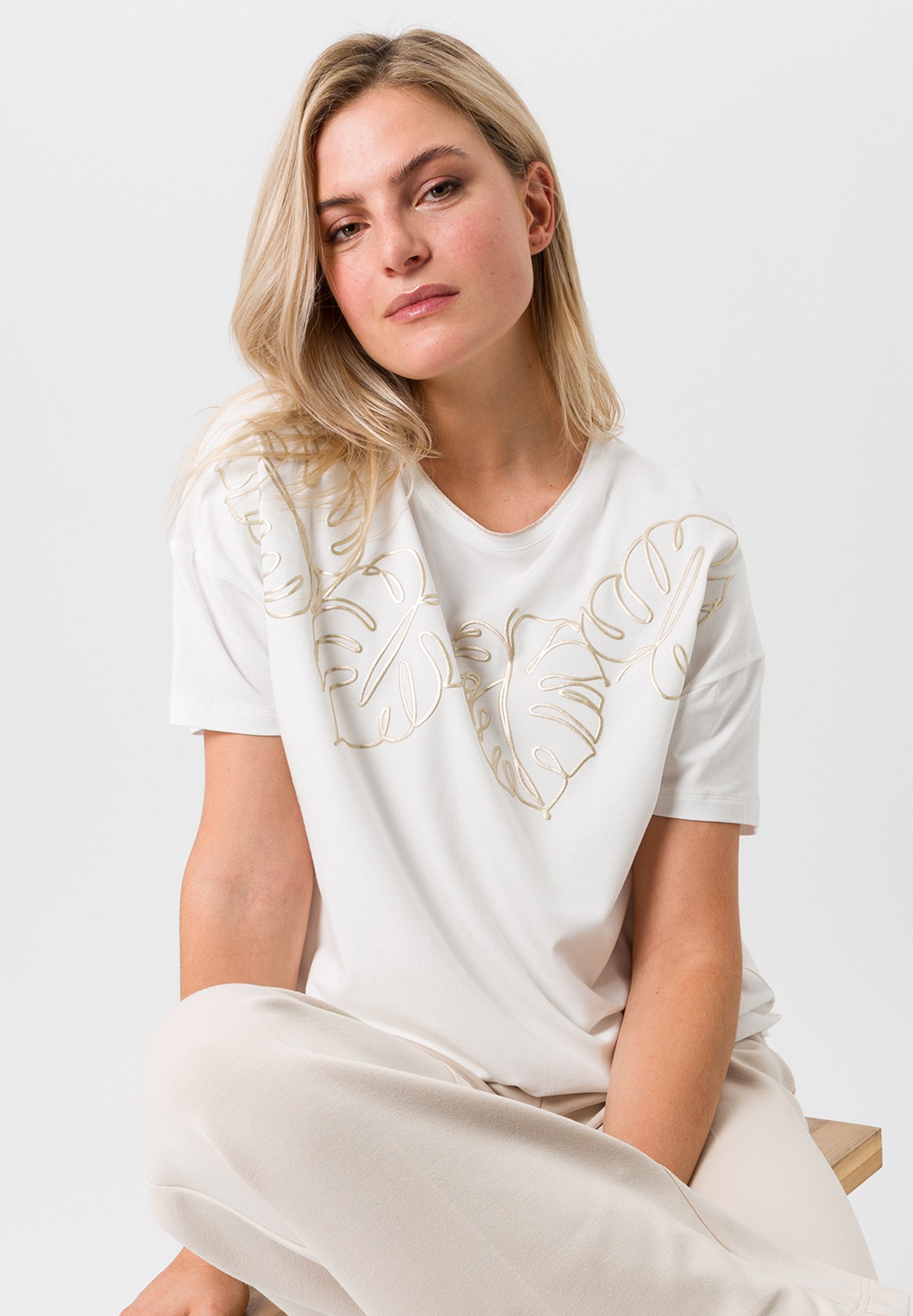 TUZZI Kurzarmshirt mit elegantem Print