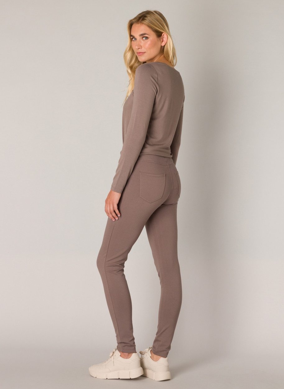 Base Level Treggings mit elastischem Bund und Viskose