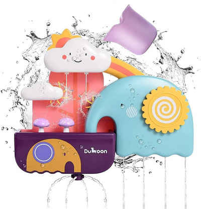 SYOSIN Badespielzeug Babyspaß in der Wanne: Kinder-Badespielzeug, Interaktive Badezeit mit drehenden Zahnrädern und buntem Design