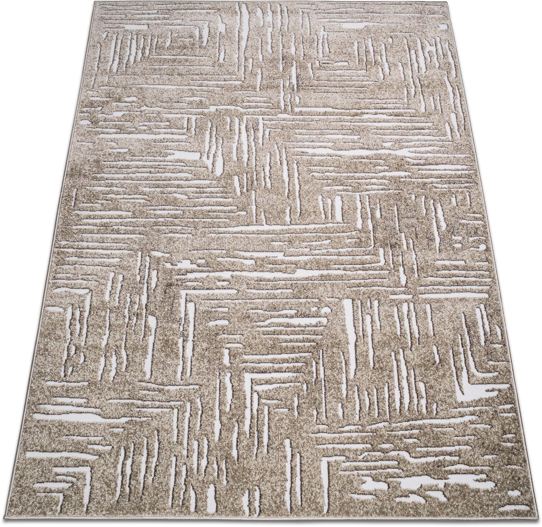 Teppich Navid, my home, rechteckig, Höhe: 9 mm, Kurzflor, Hoch-Tief-Struktur, 3D-Design, modern, pflegeleicht