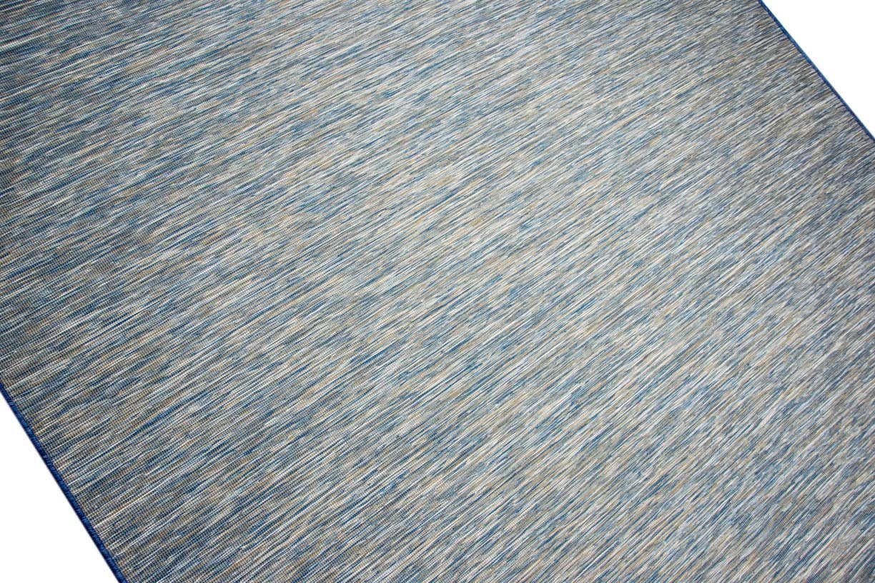 TeppichHome24, beidseitig rechteckig, Teppich 5 mm nutzbar Höhe: Blau, Teppich Farbe