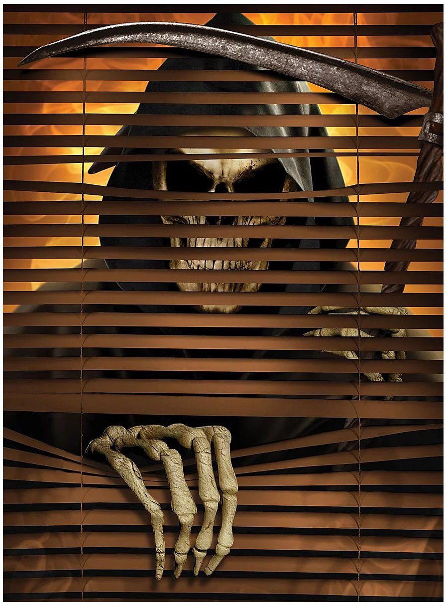 Fun World Dekoobjekt Sensenmann Fensterdeko - Skelett Halloween deko, Skele günstig online kaufen