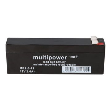 Multipower Multipower Blei-Akku MP2,6-12 Pb 12V 2,6Ah 4,8mm Faston Bleiakkus