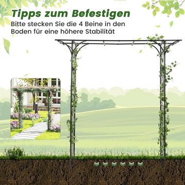 KOMFOTTEU Rosenbogen, Rankhilfe Gartenbogen, 205 x 52 x 205 cm