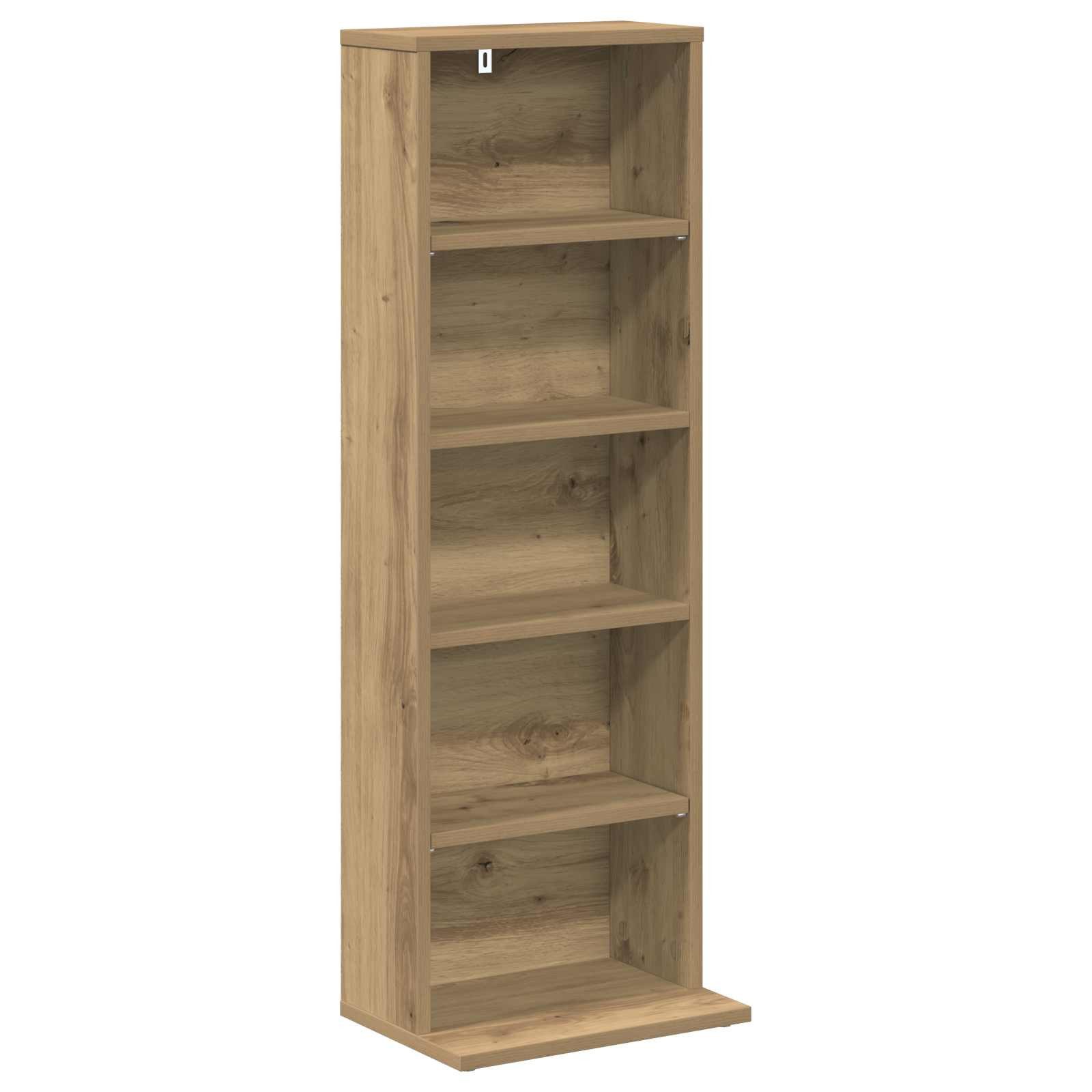 vidaXL Schranksystem CD Regal Artisan-Eiche 33 x 23,5 x 97,5 cm Holzwerkstoff (1-St)