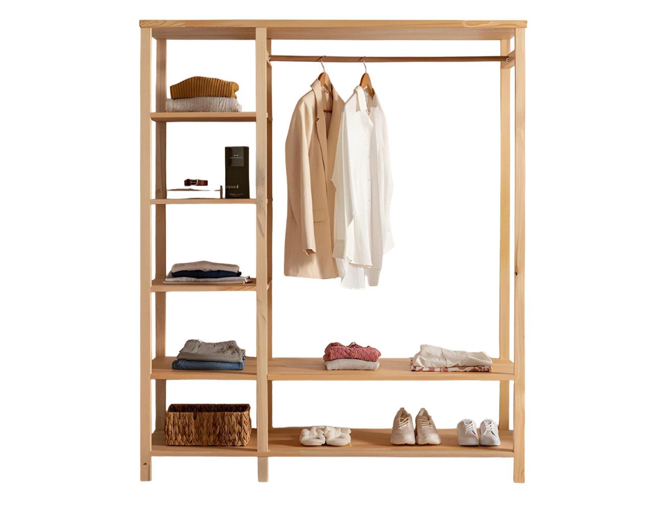 JVmoebel Kleiderständer Hochwertige Flur Möbel Designer Garderobenständer Holz Kleiderständer, (1 St., Kleiderstange), Made in Europa