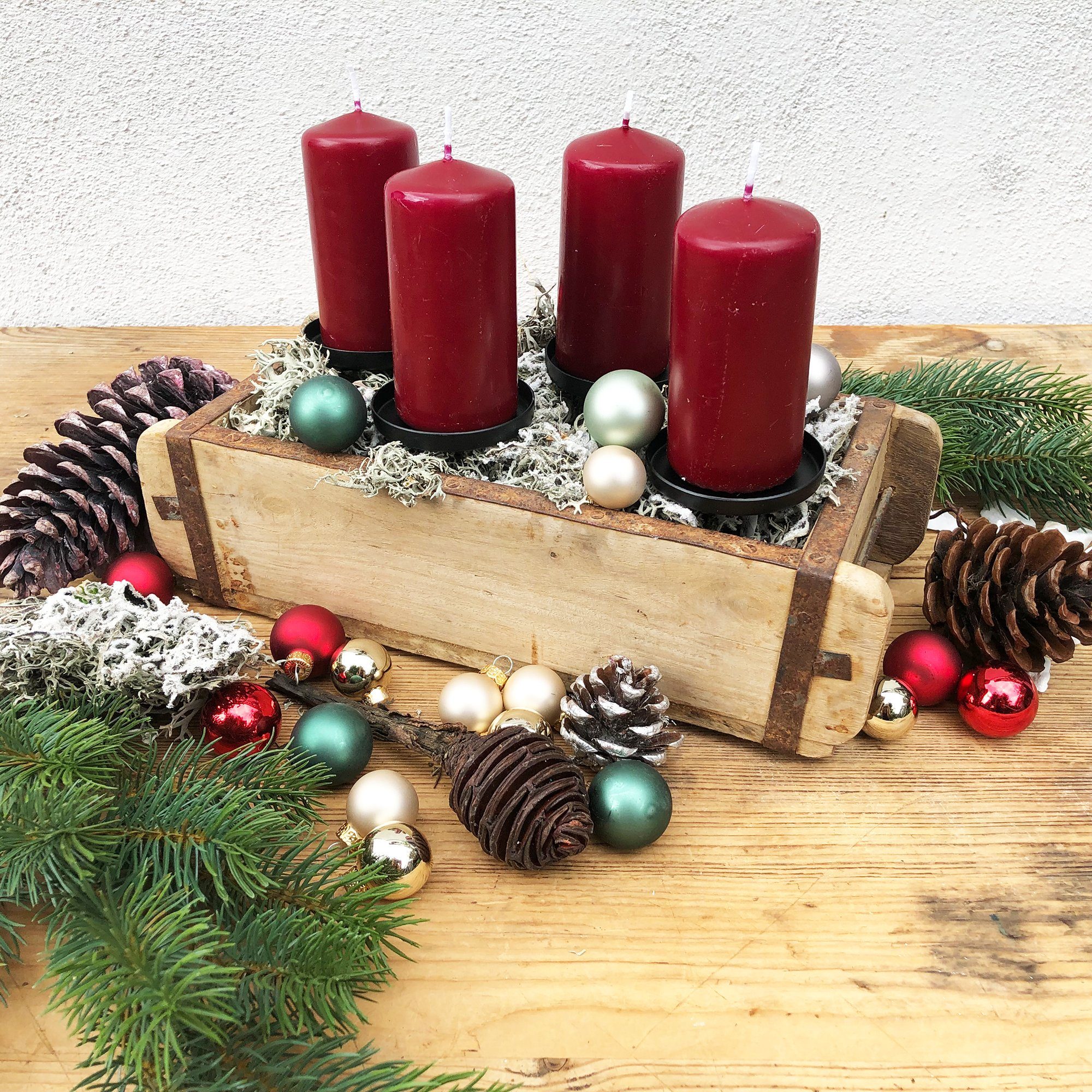 Annastore Kerzenhalter 4 x aus Metall mit Pick für Adventskranz (Adventsker günstig online kaufen