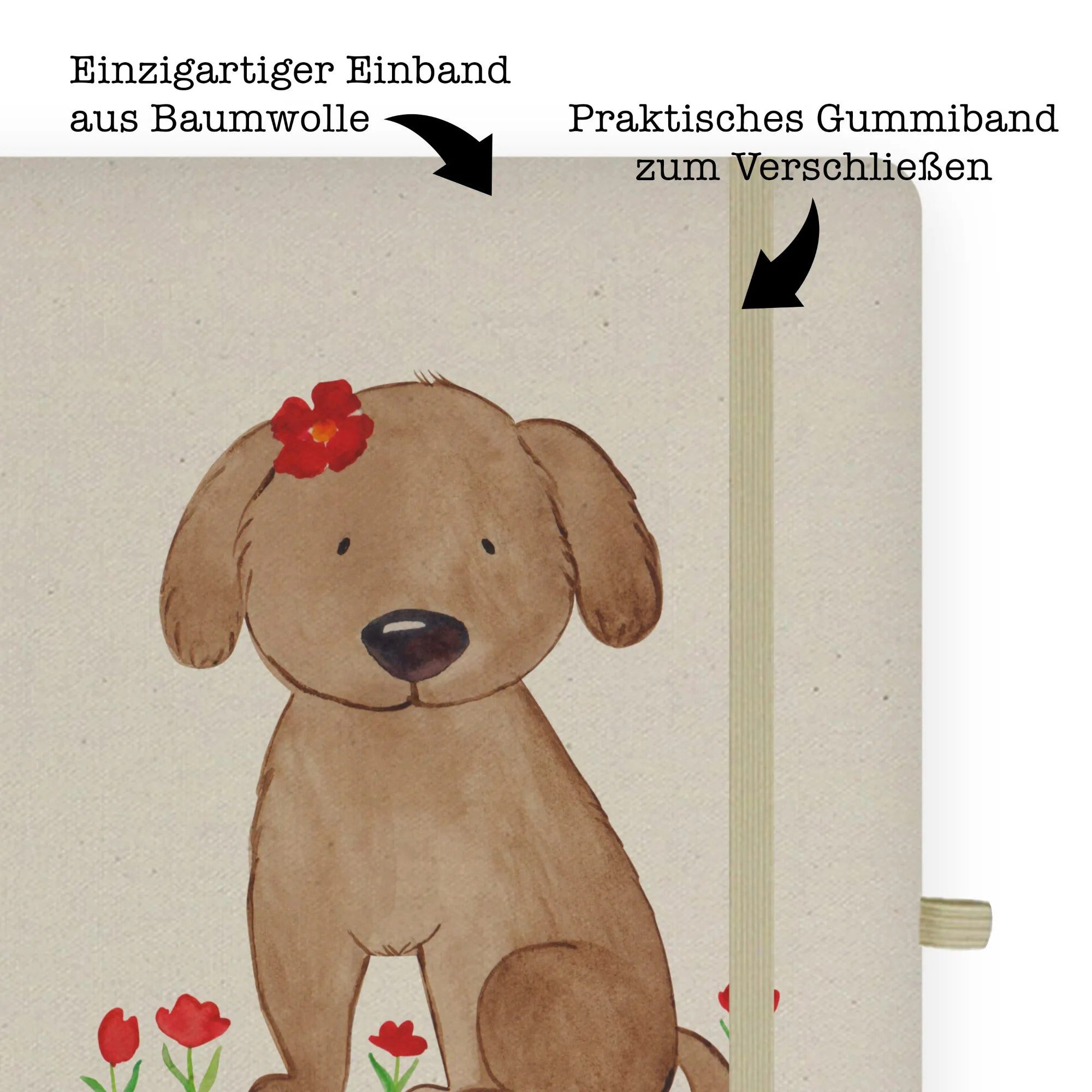 Thumbnail - Mr. & Mrs. Panda Notizbuch Hund Dame - Transparent - Geschenk, Hundeliebe, Hunderasse, Baumwoll Mr. & Mrs. Panda, Kreati...
